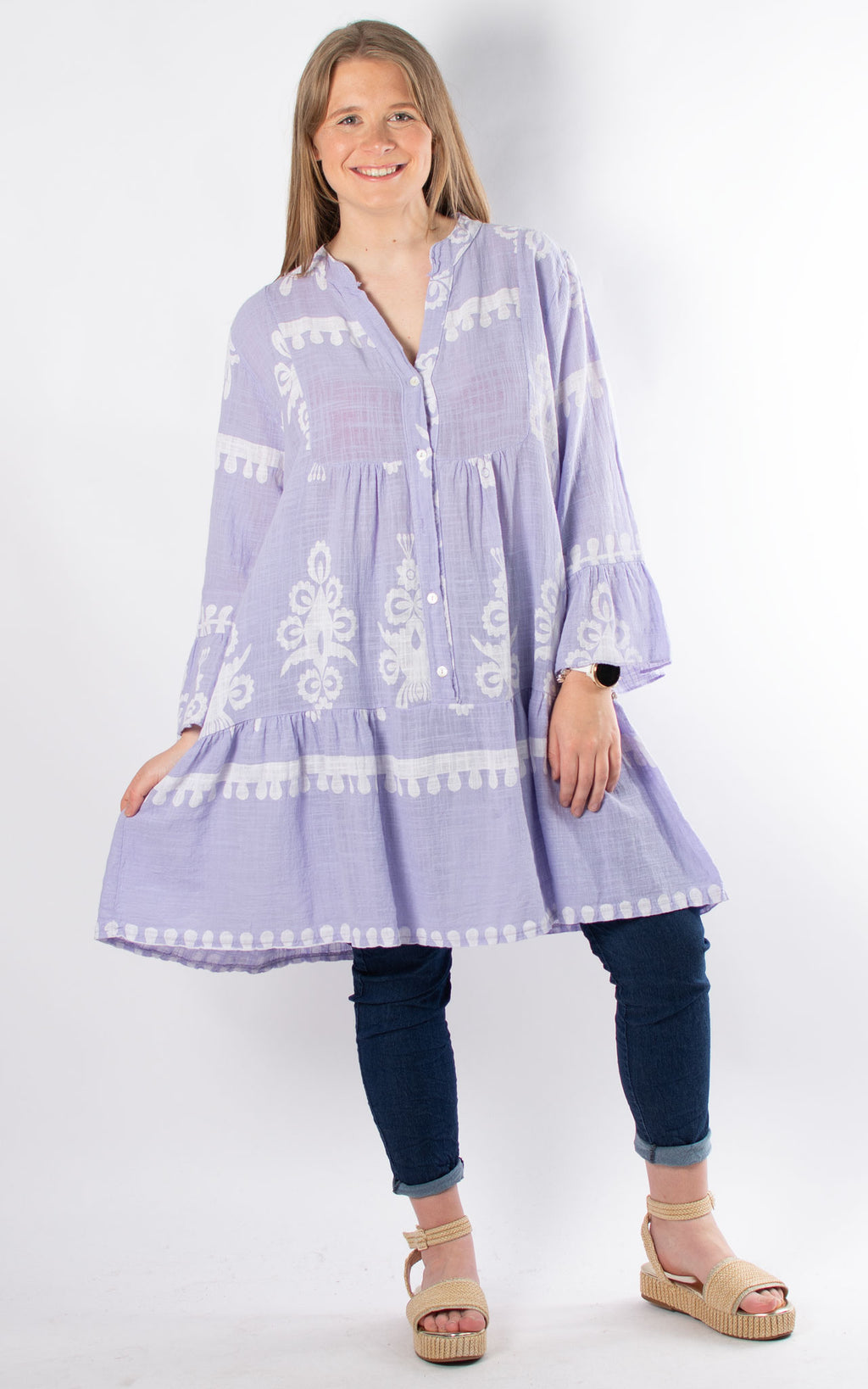 Cheesecloth Smock | Paisley | Lilac