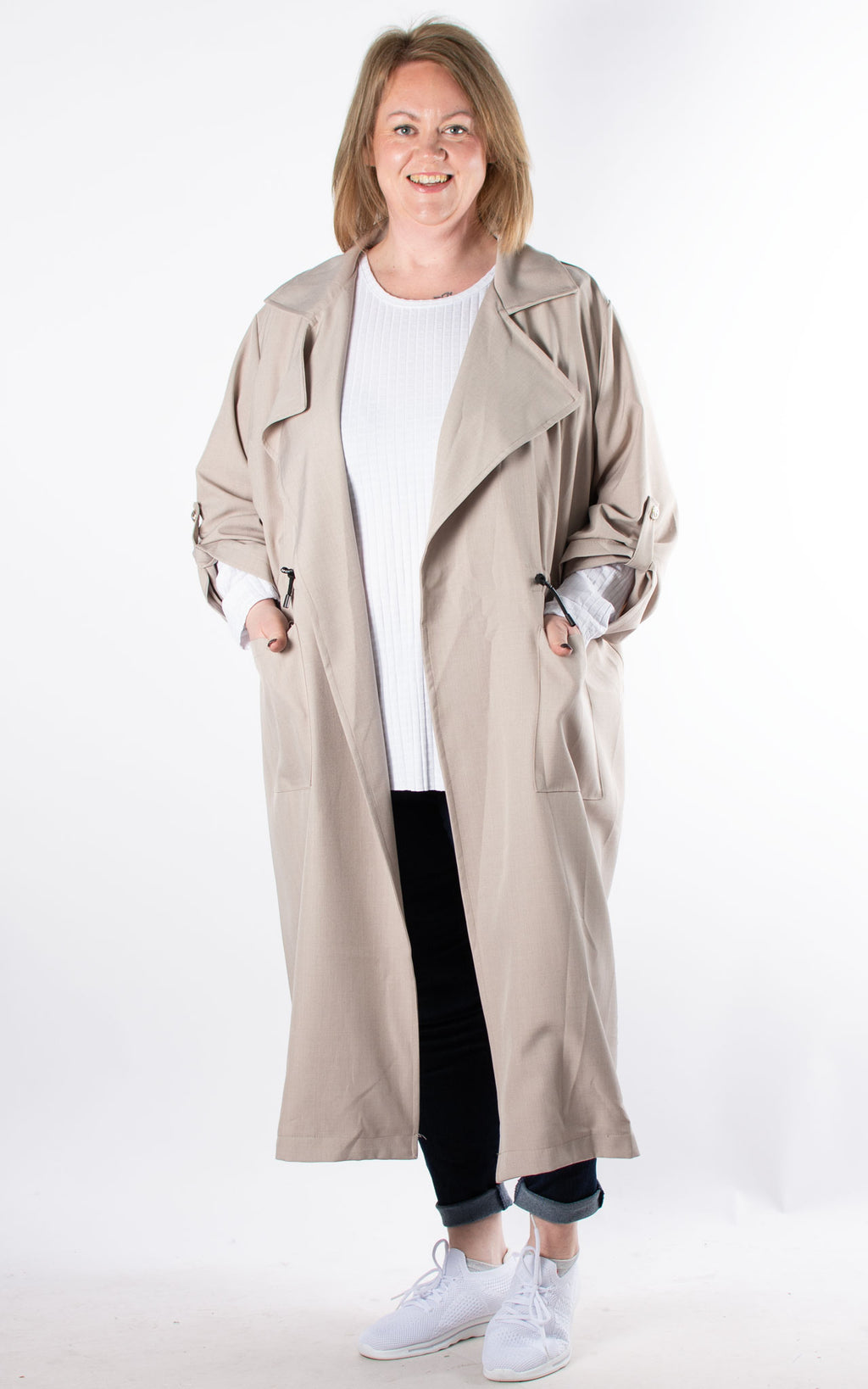 Marion Long Coat | Taupe