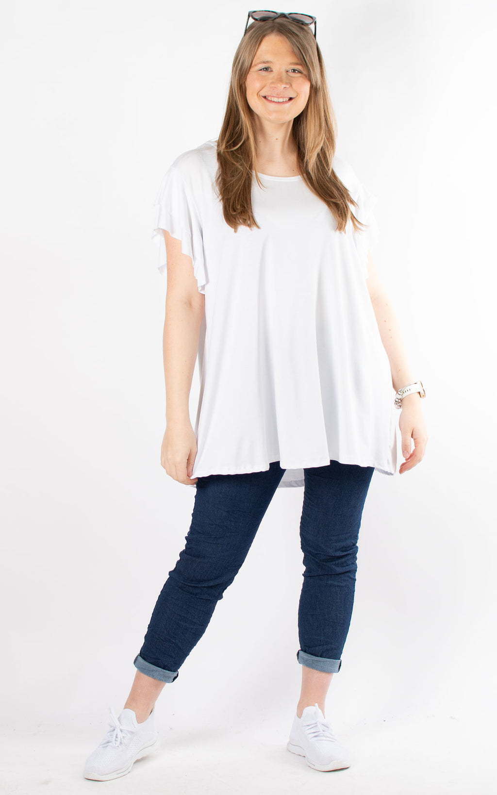Millie Frill T-Shirt | White