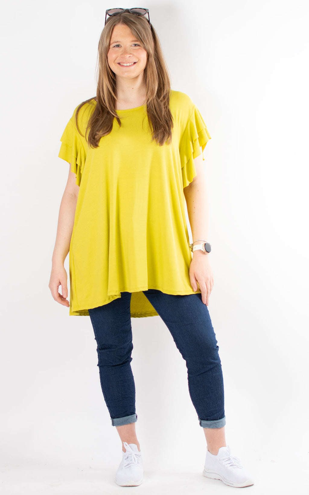 Millie Frill T-Shirt | Yellow