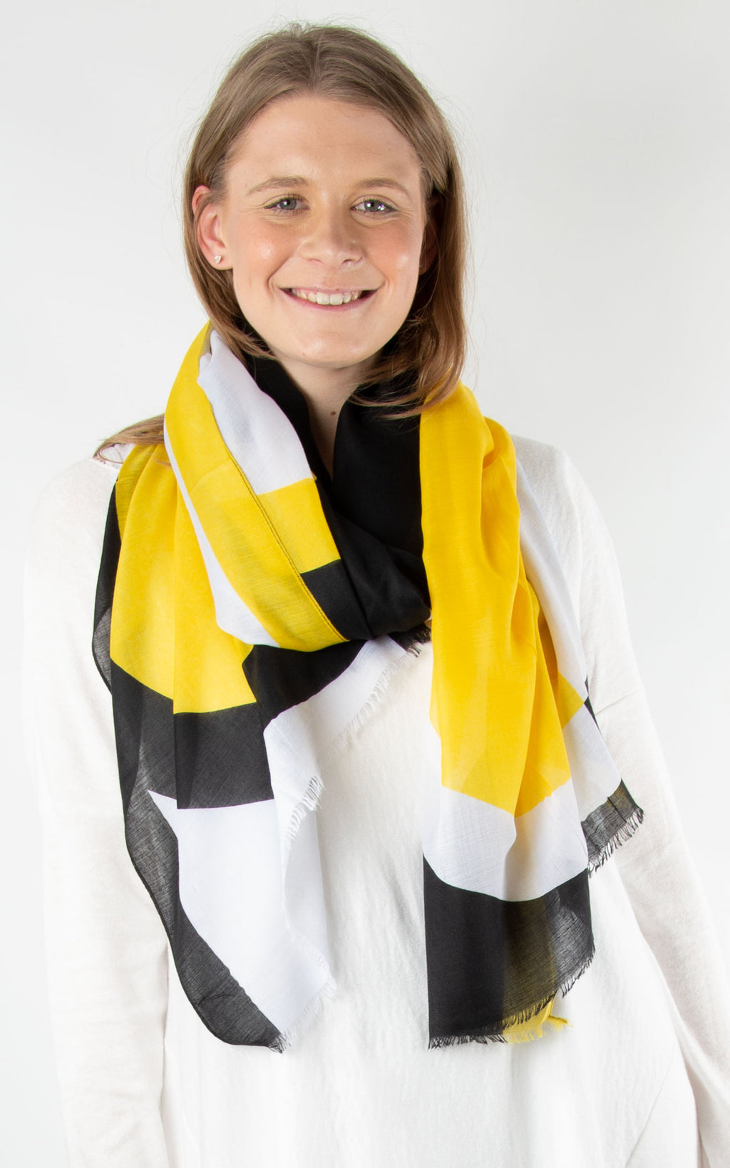 Scarf | Double Circle | Yellow