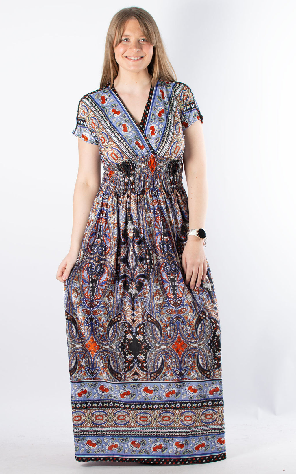 Avery Dress | Oriental | Black & Blue