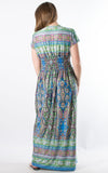 Avery Dress | Oriental | Blue & Green