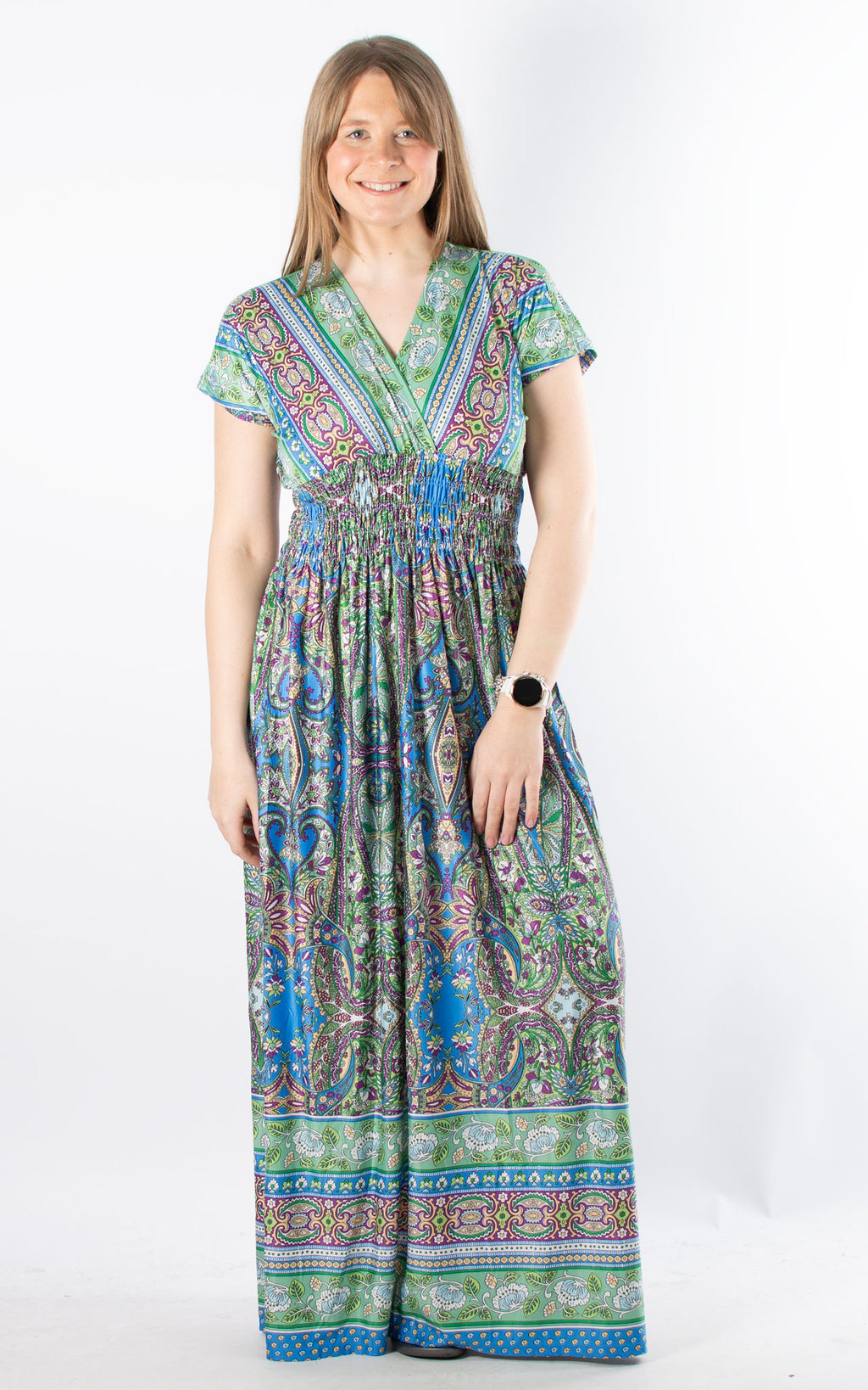 Avery Dress | Oriental | Blue & Green