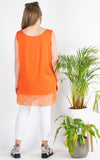 Lace Trim Vest  | Orange