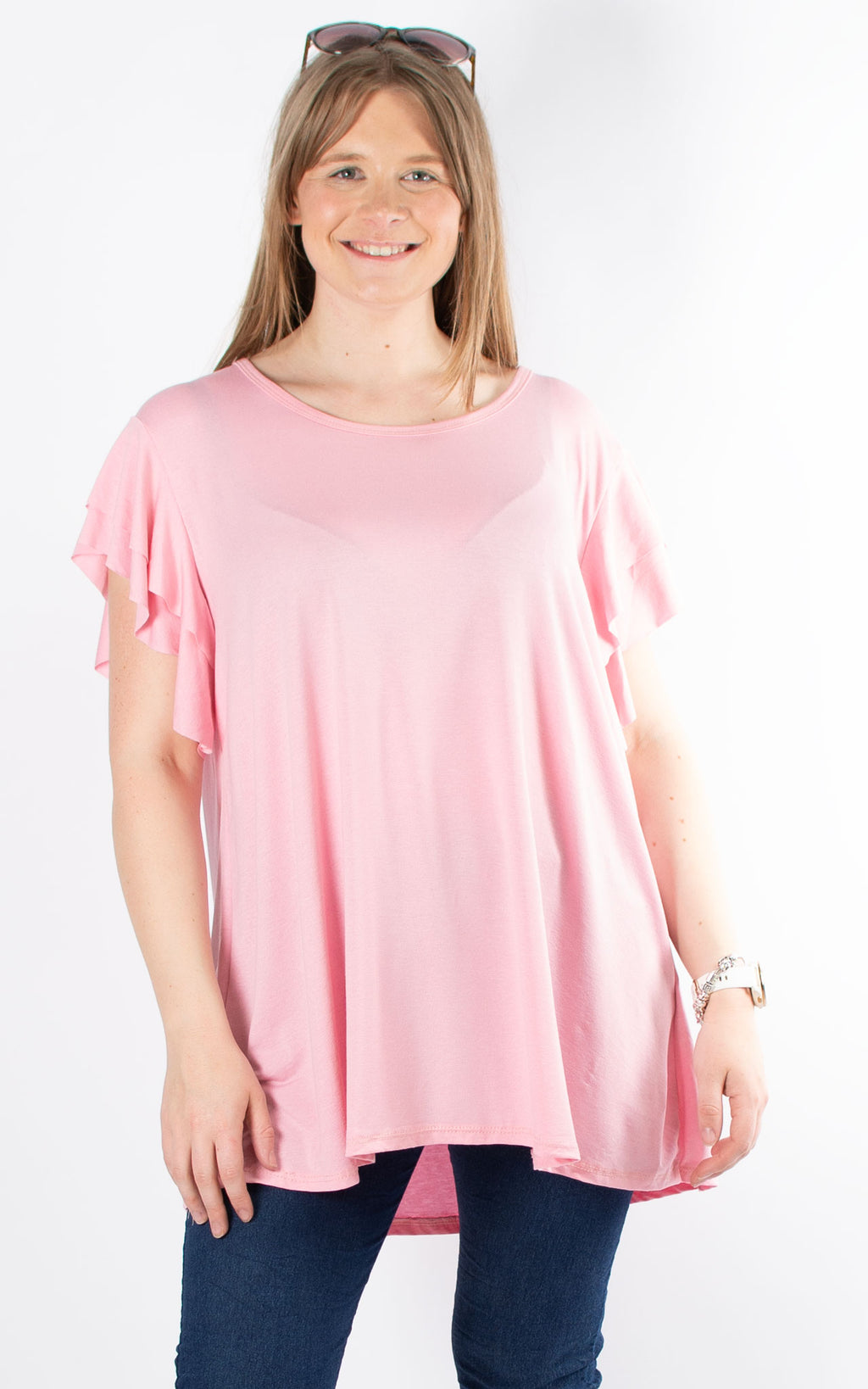 Millie Frill T-Shirt | Candy Pink