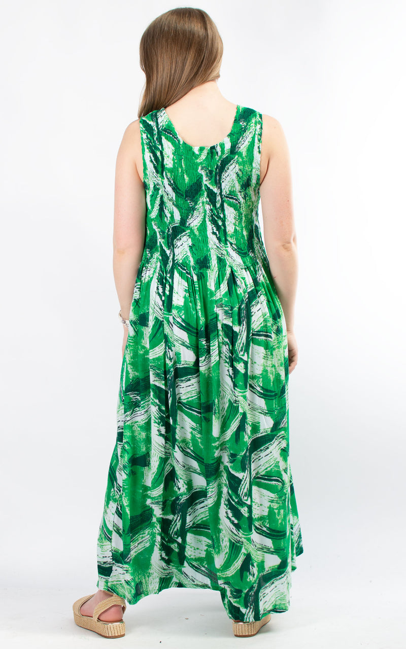 Rita Patterned Dress | Green