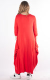 Rose Cocoon Dress | Red