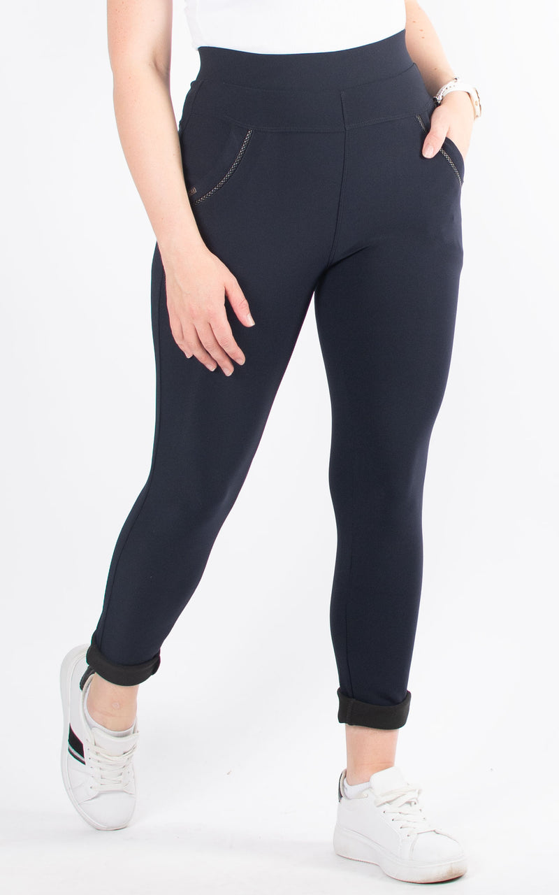 Stretch Pocket Trousers | Navy