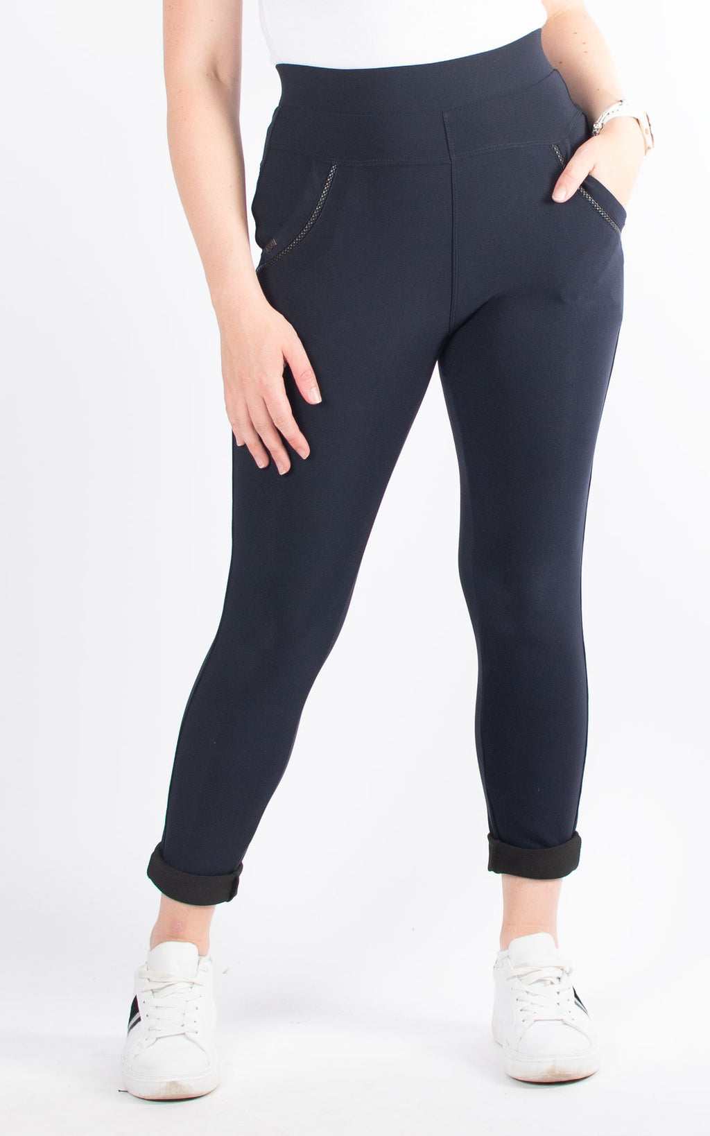 Stretch Pocket Trousers | Navy