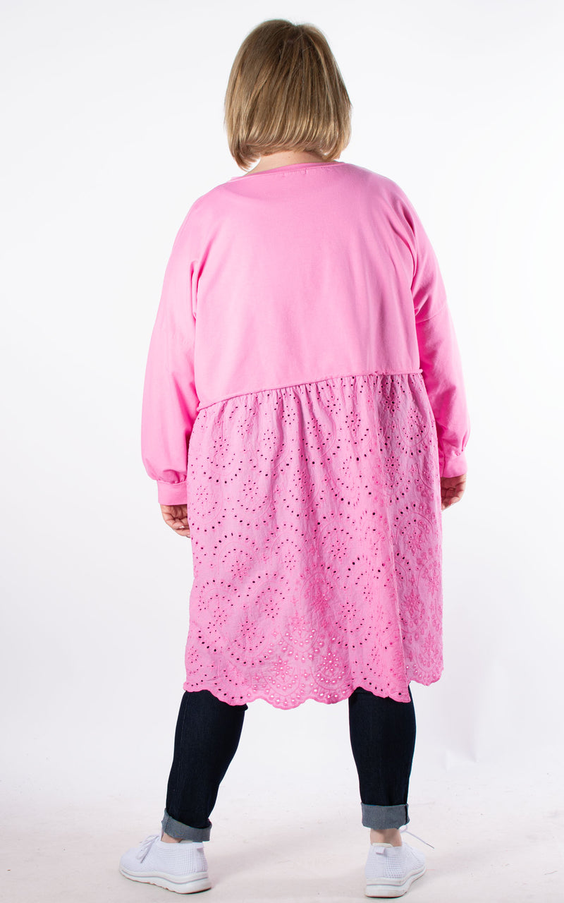 Tallia Broderie Anglaise Tunic | Pink