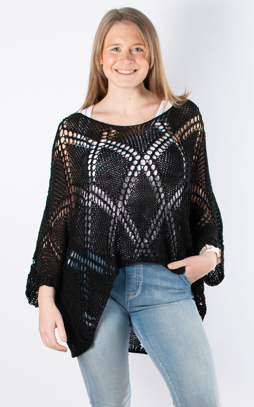 Tatiana Crochet Top | Black