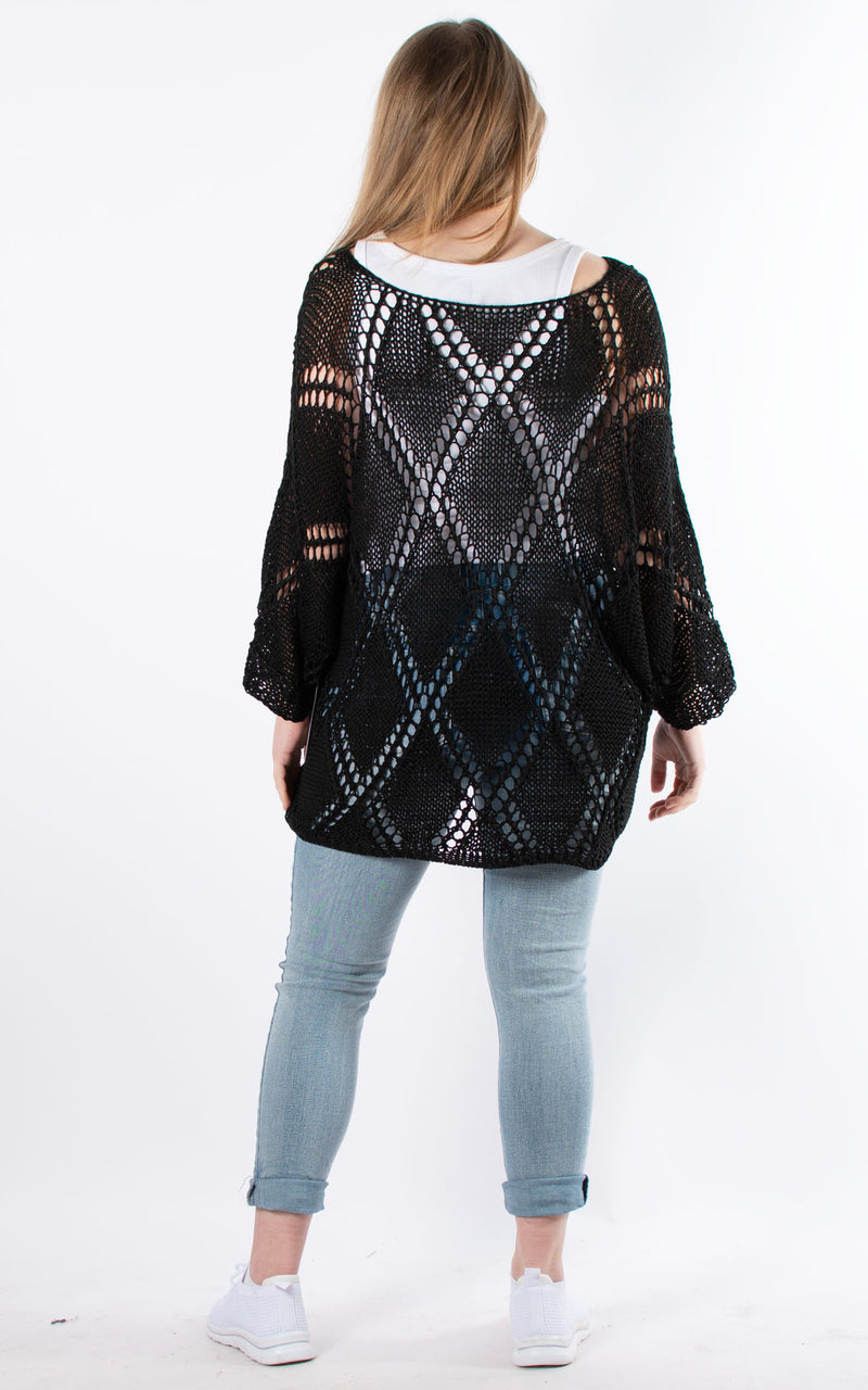 Tatiana Crochet Top | Black