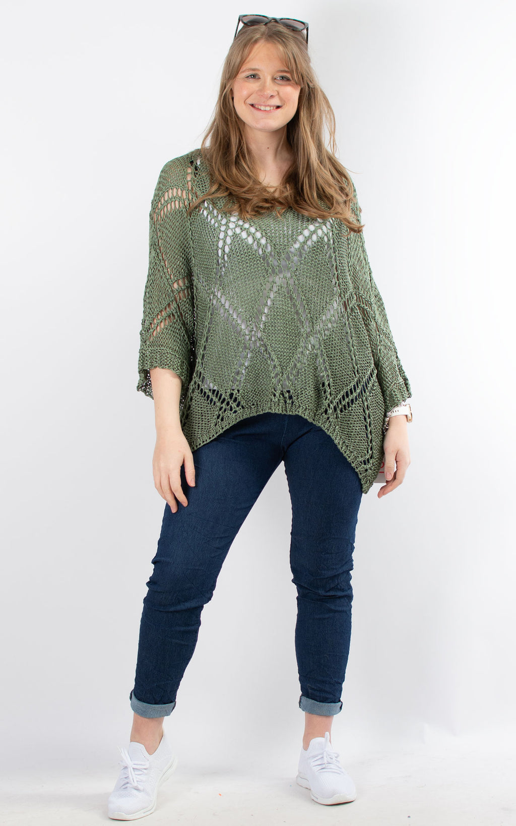 Tatiana Crochet Top | Khaki