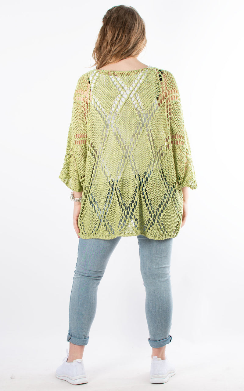 Tatiana Crochet Top | Lime