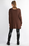 Xanthe Soft Knit Top | Brown
