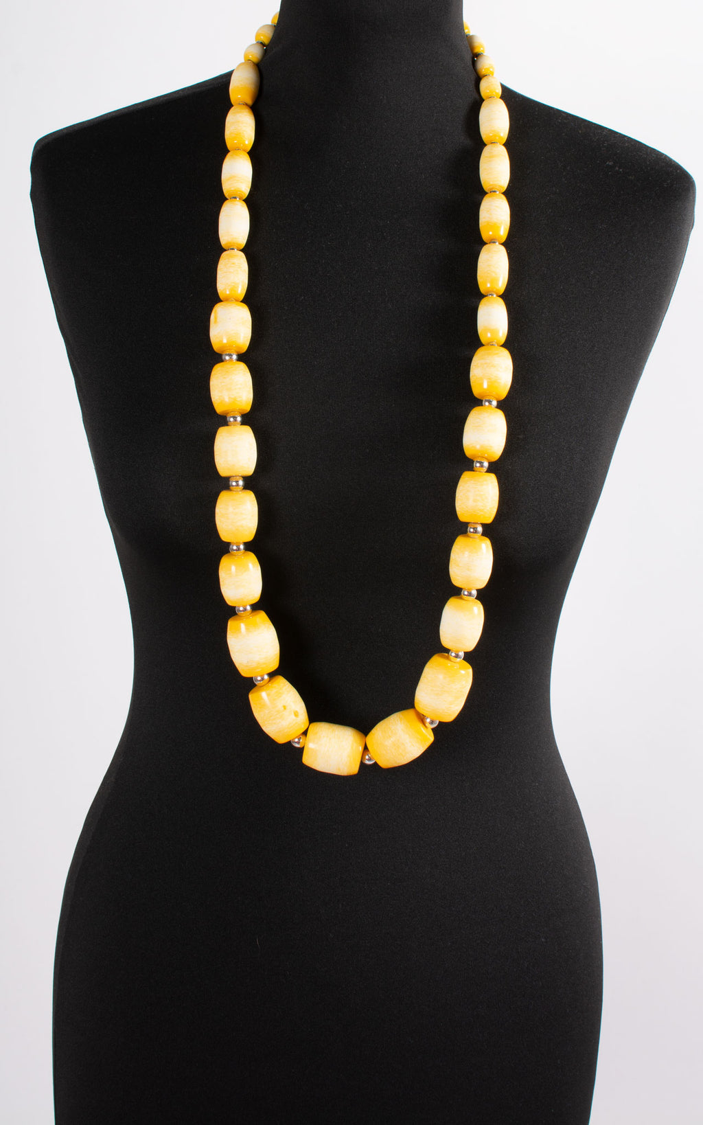 Bright Bead Necklace | Yellow