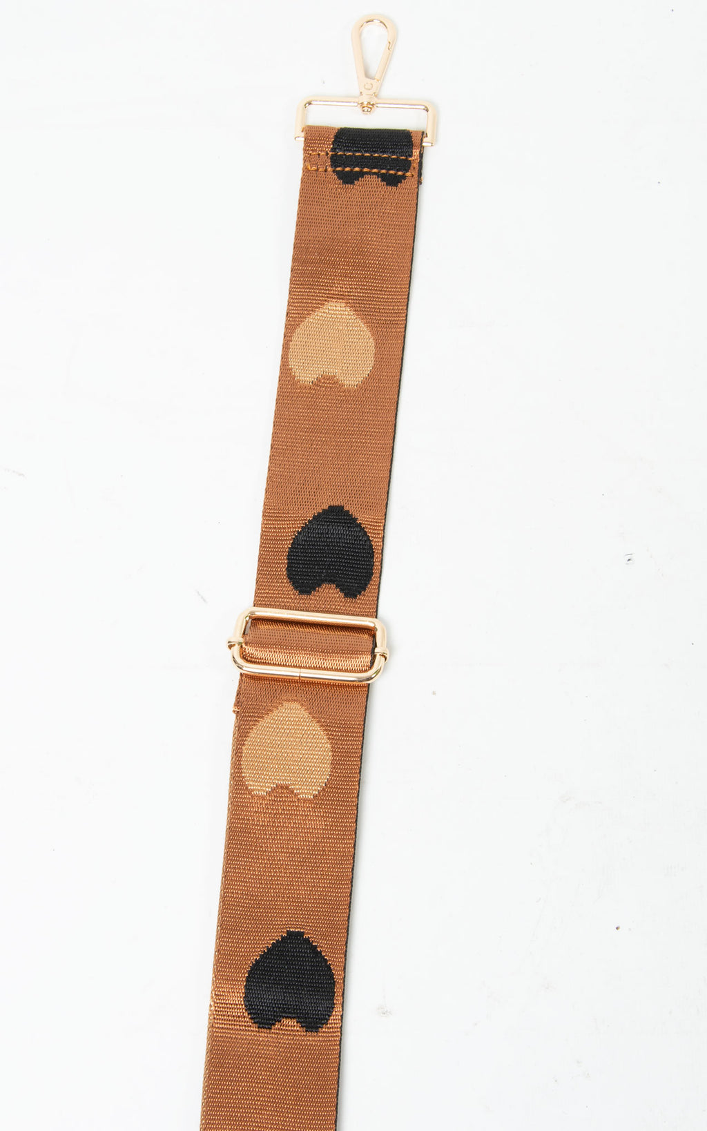 Briony Bag Strap | Hearts | Brown