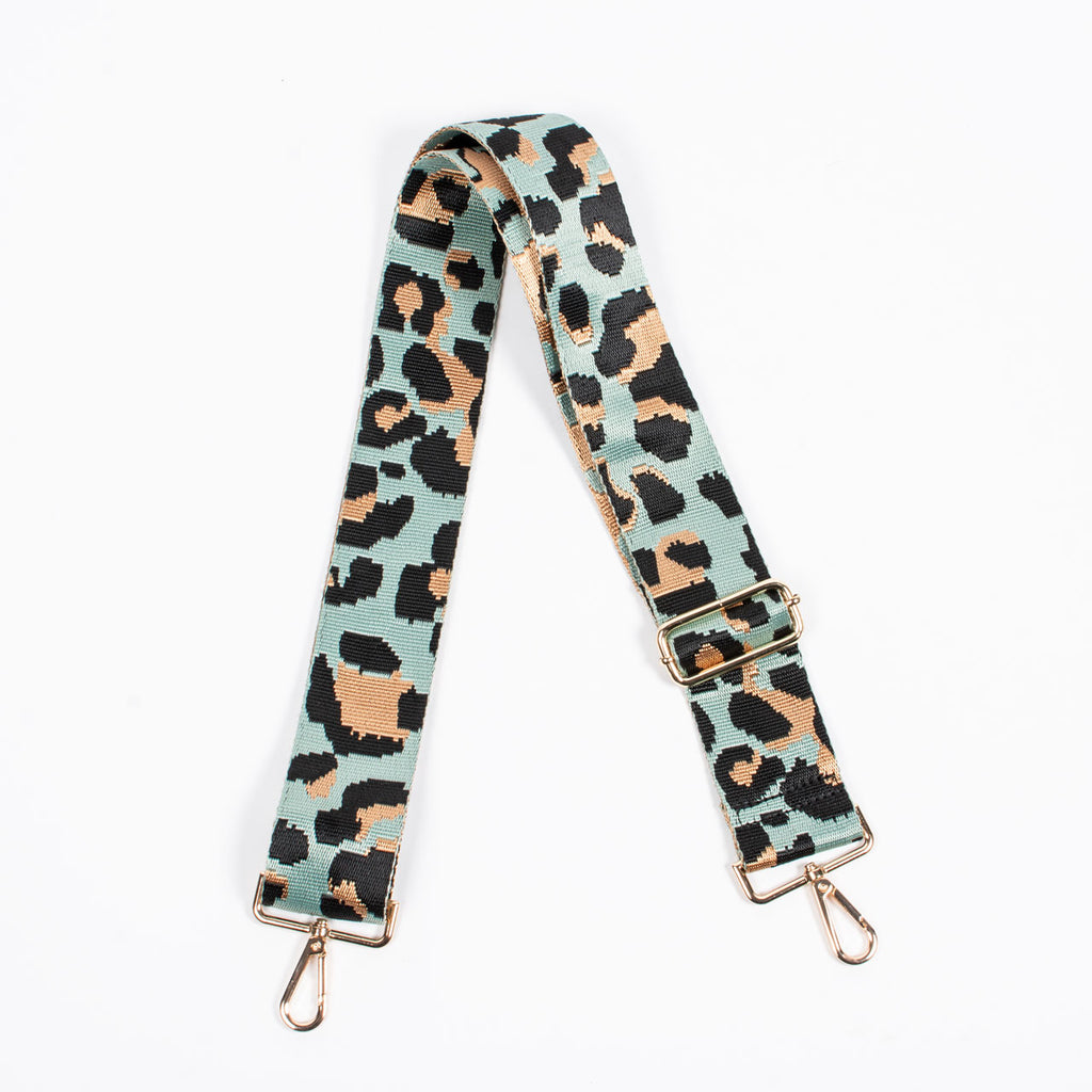 Briony Bag Strap | Leopard | Mint