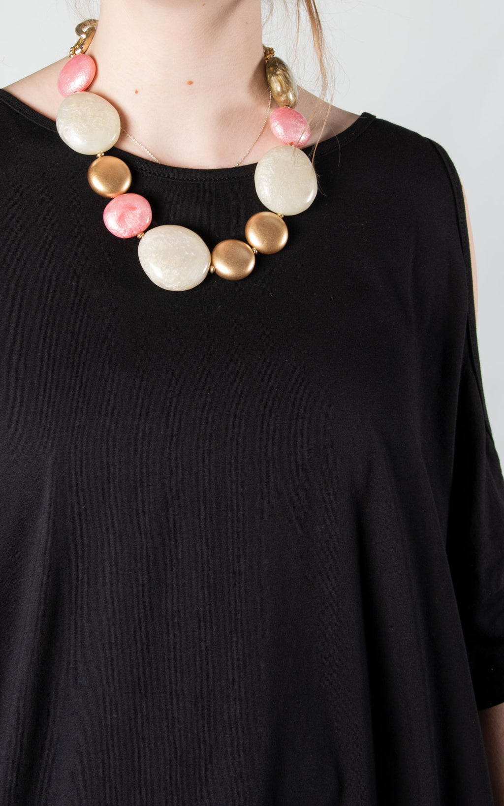 Pebble Chain Necklace | Pink