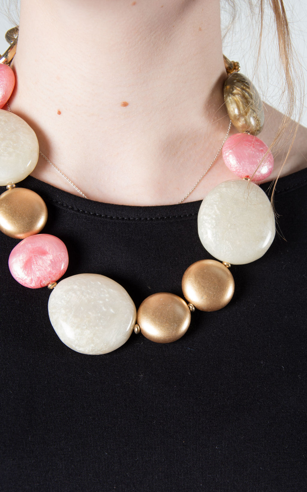 Pebble Chain Necklace | Pink