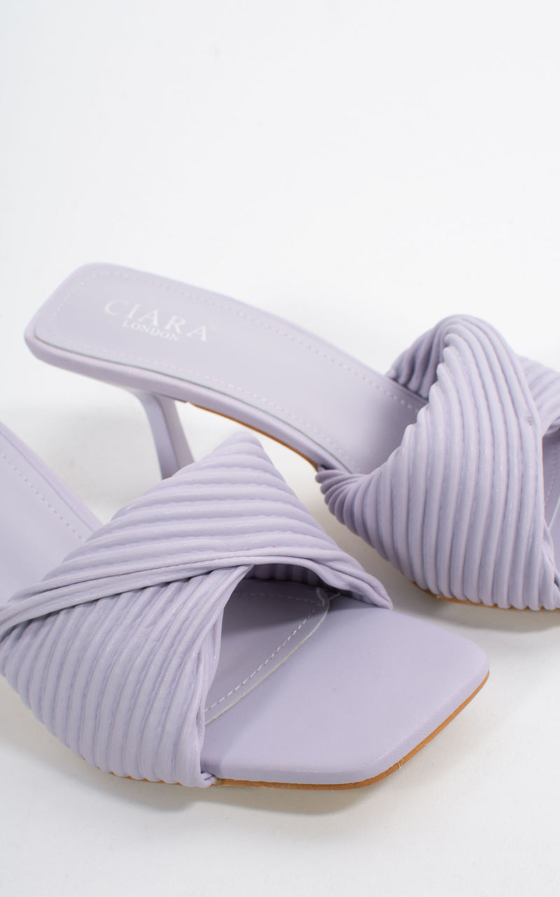 Ribbed Mule| Lilac