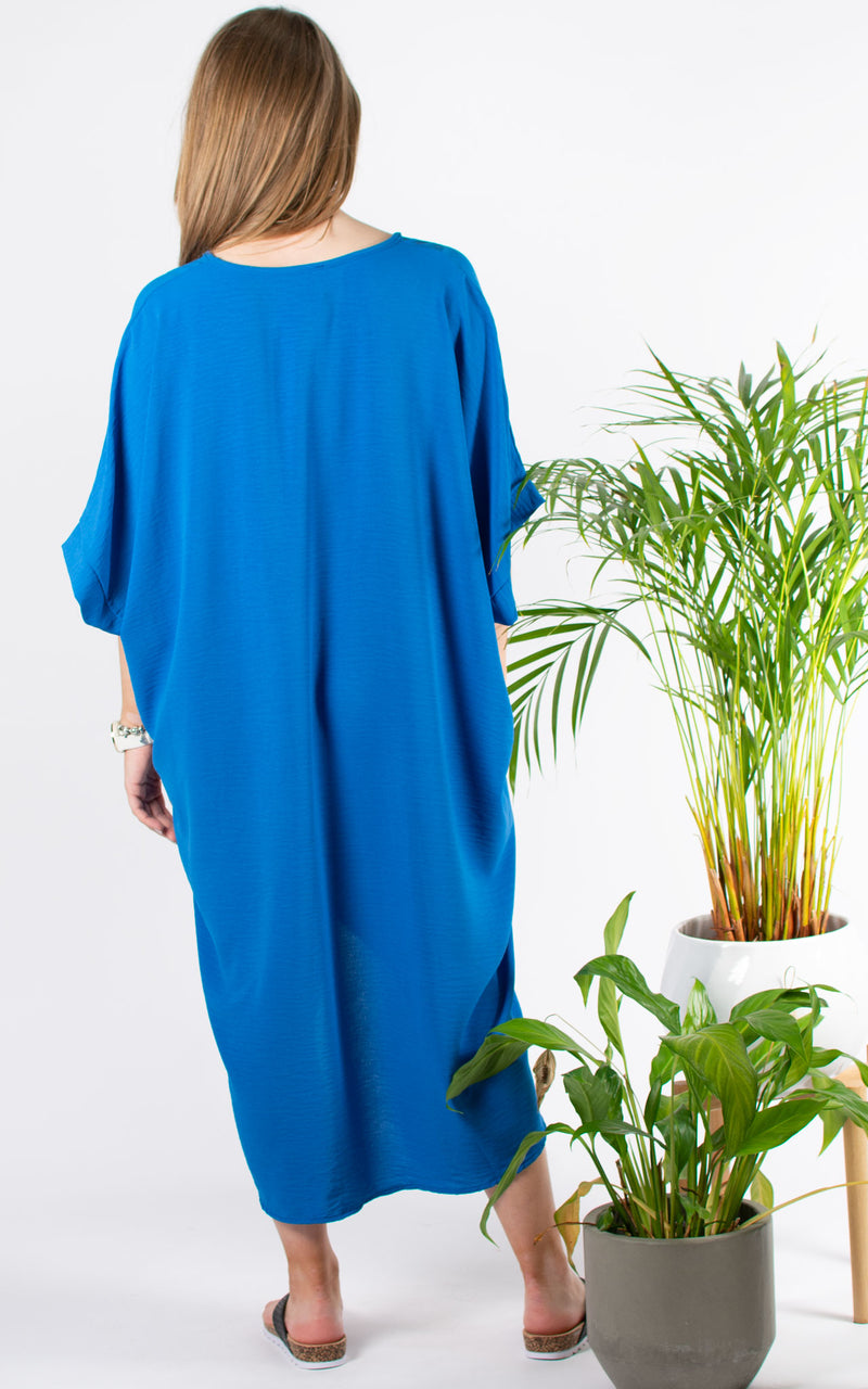 Whoopi V-neck Dress | Blue